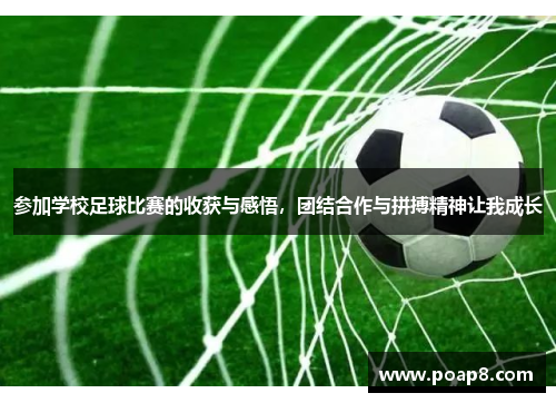 参加学校足球比赛的收获与感悟，团结合作与拼搏精神让我成长